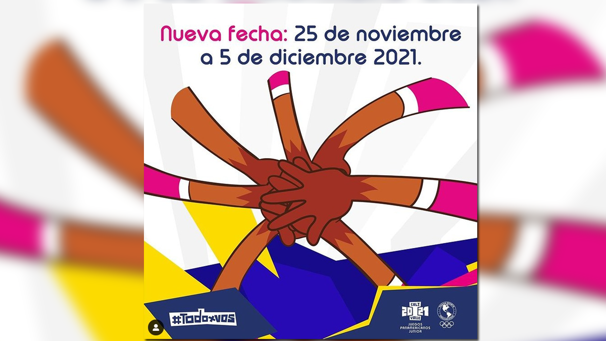Juegos Panamericanos Junior CALI-VALLE, Cambian de fecha para noviembre de 2021